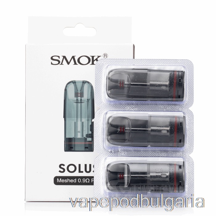 Vape 10000 Дръпки Smok Solus Replacement Pods 0.9ohm Meshed Pods